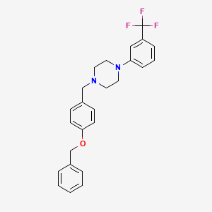 molecular formula C25H25F3N2O B5174494 1-[4-(benzyloxy)benzyl]-4-[3-(trifluoromethyl)phenyl]piperazine 