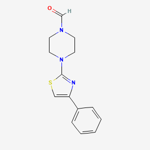 4-(4-phenyl-1,3-thiazol-2-yl)-1-piperazinecarbaldehyde