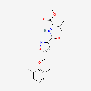 molecular formula C19H24N2O5 B5174526 methyl N-({5-[(2,6-dimethylphenoxy)methyl]-3-isoxazolyl}carbonyl)-L-valinate 