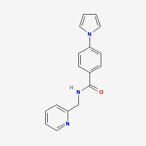 molecular formula C17H15N3O B5174555 N-(2-pyridinylmethyl)-4-(1H-pyrrol-1-yl)benzamide 