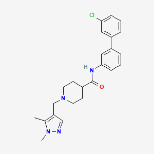 N-(3'-chloro-3-biphenylyl)-1-[(1,5-dimethyl-1H-pyrazol-4-yl)methyl]-4-piperidinecarboxamide