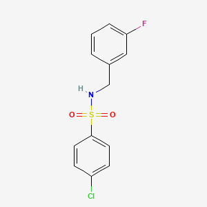 molecular formula C13H11ClFNO2S B5174627 4-chloro-N-(3-fluorobenzyl)benzenesulfonamide 