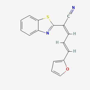 2-(1,3-benzothiazol-2-yl)-5-(2-furyl)-2,4-pentadienenitrile