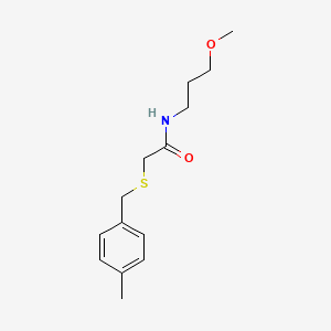 molecular formula C14H21NO2S B5174637 N-(3-methoxypropyl)-2-[(4-methylbenzyl)thio]acetamide 