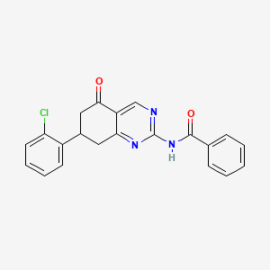 molecular formula C21H16ClN3O2 B5174653 N-[7-(2-chlorophenyl)-5-oxo-5,6,7,8-tetrahydro-2-quinazolinyl]benzamide 