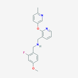 molecular formula C20H20FN3O2 B5174689 (2-fluoro-4-methoxybenzyl)({2-[(6-methyl-3-pyridinyl)oxy]-3-pyridinyl}methyl)amine 