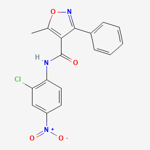 molecular formula C17H12ClN3O4 B5174705 N-(2-chloro-4-nitrophenyl)-5-methyl-3-phenyl-4-isoxazolecarboxamide 