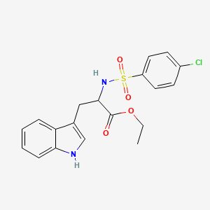 molecular formula C19H19ClN2O4S B5174719 ethyl N-[(4-chlorophenyl)sulfonyl]tryptophanate 