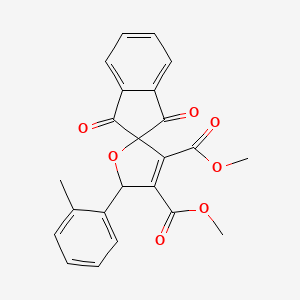 dimethyl 5-(2-methylphenyl)-1',3'-dioxo-1',3'-dihydro-5H-spiro[furan-2,2'-indene]-3,4-dicarboxylate