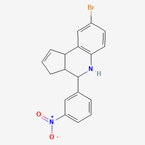 molecular formula C18H15BrN2O2 B5174776 8-bromo-4-(3-nitrophenyl)-3a,4,5,9b-tetrahydro-3H-cyclopenta[c]quinoline 