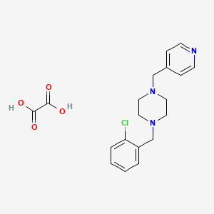 molecular formula C19H22ClN3O4 B5174814 1-(2-chlorobenzyl)-4-(4-pyridinylmethyl)piperazine oxalate 