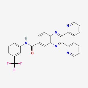 2,3-di-2-pyridinyl-N-[3-(trifluoromethyl)phenyl]-6-quinoxalinecarboxamide