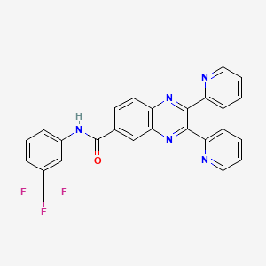 molecular formula C26H16F3N5O B5174841 2,3-di-2-pyridinyl-N-[3-(trifluoromethyl)phenyl]-6-quinoxalinecarboxamide 