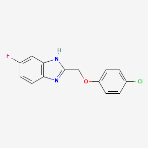 molecular formula C14H10ClFN2O B5174849 2-[(4-chlorophenoxy)methyl]-5-fluoro-1H-benzimidazole 