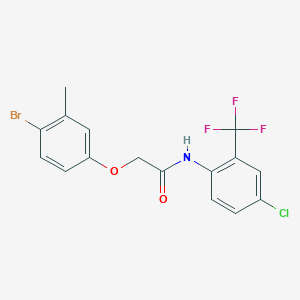 2-(4-bromo-3-methylphenoxy)-N-[4-chloro-2-(trifluoromethyl)phenyl]acetamide