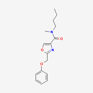 molecular formula C16H20N2O3 B5174877 N-butyl-N-methyl-2-(phenoxymethyl)-1,3-oxazole-4-carboxamide 