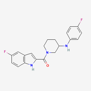 molecular formula C20H19F2N3O B5174884 1-[(5-fluoro-1H-indol-2-yl)carbonyl]-N-(4-fluorophenyl)-3-piperidinamine 
