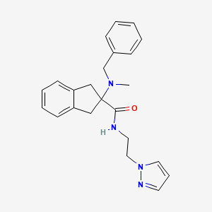 2-[benzyl(methyl)amino]-N-[2-(1H-pyrazol-1-yl)ethyl]-2-indanecarboxamide