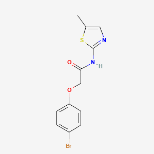 molecular formula C12H11BrN2O2S B5174914 2-(4-bromophenoxy)-N-(5-methyl-1,3-thiazol-2-yl)acetamide 