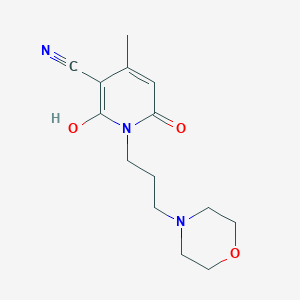 molecular formula C14H19N3O3 B5174927 6-hydroxy-4-methyl-1-[3-(4-morpholinyl)propyl]-2-oxo-1,2-dihydro-3-pyridinecarbonitrile 