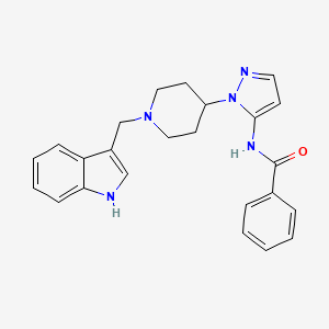 N-{1-[1-(1H-indol-3-ylmethyl)-4-piperidinyl]-1H-pyrazol-5-yl}benzamide