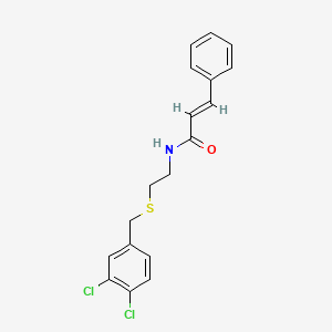 molecular formula C18H17Cl2NOS B5174944 N-{2-[(3,4-dichlorobenzyl)thio]ethyl}-3-phenylacrylamide 