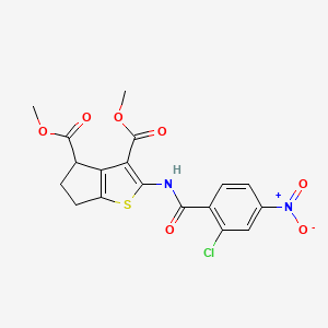 dimethyl 2-[(2-chloro-4-nitrobenzoyl)amino]-5,6-dihydro-4H-cyclopenta[b]thiophene-3,4-dicarboxylate