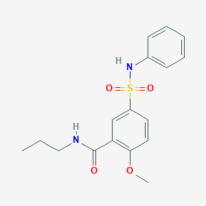 molecular formula C17H20N2O4S B5174952 5-(anilinosulfonyl)-2-methoxy-N-propylbenzamide 