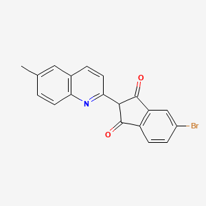 molecular formula C19H12BrNO2 B5174985 5-bromo-2-(6-methyl-2-quinolinyl)-1H-indene-1,3(2H)-dione 