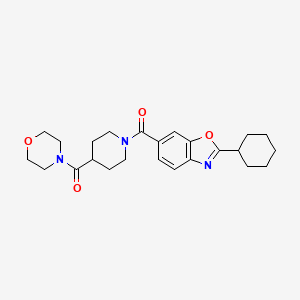 2-cyclohexyl-6-{[4-(4-morpholinylcarbonyl)-1-piperidinyl]carbonyl}-1,3-benzoxazole