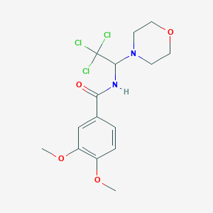 molecular formula C15H19Cl3N2O4 B5175035 3,4-dimethoxy-N-[2,2,2-trichloro-1-(4-morpholinyl)ethyl]benzamide 