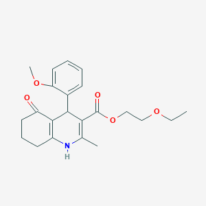 2-ethoxyethyl 4-(2-methoxyphenyl)-2-methyl-5-oxo-1,4,5,6,7,8-hexahydro-3-quinolinecarboxylate