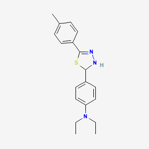 molecular formula C19H23N3S B5175052 N,N-diethyl-4-[5-(4-methylphenyl)-2,3-dihydro-1,3,4-thiadiazol-2-yl]aniline 