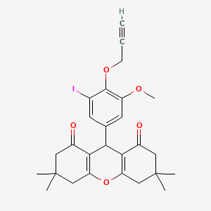 9-[3-iodo-5-methoxy-4-(2-propyn-1-yloxy)phenyl]-3,3,6,6-tetramethyl-3,4,5,6,7,9-hexahydro-1H-xanthene-1,8(2H)-dione