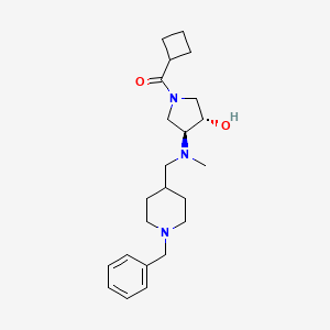 molecular formula C23H35N3O2 B5175097 (3S*,4S*)-4-[[(1-benzyl-4-piperidinyl)methyl](methyl)amino]-1-(cyclobutylcarbonyl)-3-pyrrolidinol 