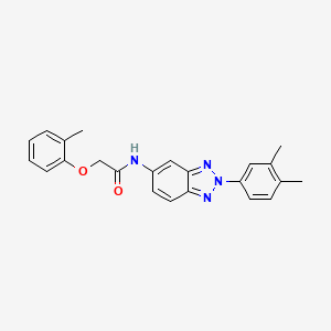 molecular formula C23H22N4O2 B5175115 N-[2-(3,4-dimethylphenyl)-2H-1,2,3-benzotriazol-5-yl]-2-(2-methylphenoxy)acetamide 