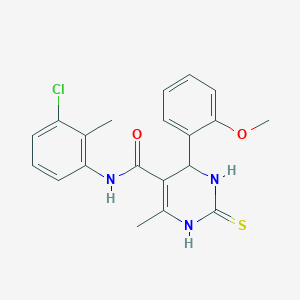 molecular formula C20H20ClN3O2S B5175117 N-(3-chloro-2-methylphenyl)-4-(2-methoxyphenyl)-6-methyl-2-thioxo-1,2,3,4-tetrahydro-5-pyrimidinecarboxamide 