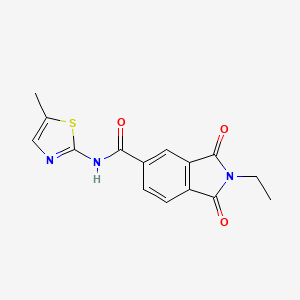 molecular formula C15H13N3O3S B5175134 2-ethyl-N-(5-methyl-1,3-thiazol-2-yl)-1,3-dioxo-5-isoindolinecarboxamide 