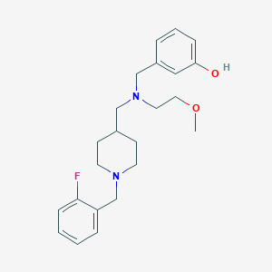 molecular formula C23H31FN2O2 B5175145 3-{[{[1-(2-fluorobenzyl)-4-piperidinyl]methyl}(2-methoxyethyl)amino]methyl}phenol 