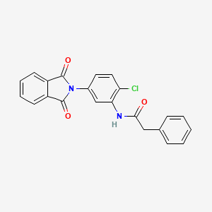 molecular formula C22H15ClN2O3 B5175157 N-[2-chloro-5-(1,3-dioxo-1,3-dihydro-2H-isoindol-2-yl)phenyl]-2-phenylacetamide 