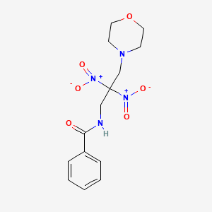 molecular formula C14H18N4O6 B5175163 N-[3-(4-morpholinyl)-2,2-dinitropropyl]benzamide 