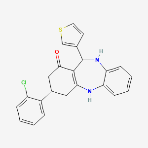 3-(2-chlorophenyl)-11-(3-thienyl)-2,3,4,5,10,11-hexahydro-1H-dibenzo[b,e][1,4]diazepin-1-one