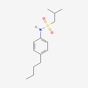 molecular formula C14H23NO2S B5175198 N-(4-butylphenyl)-2-methyl-1-propanesulfonamide 