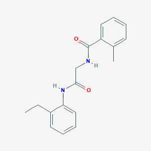 molecular formula C18H20N2O2 B5175200 N-{2-[(2-ethylphenyl)amino]-2-oxoethyl}-2-methylbenzamide 