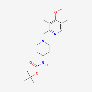 tert-butyl {1-[(4-methoxy-3,5-dimethyl-2-pyridinyl)methyl]-4-piperidinyl}carbamate