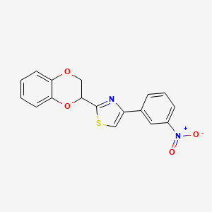 molecular formula C17H12N2O4S B5175247 2-(2,3-dihydro-1,4-benzodioxin-2-yl)-4-(3-nitrophenyl)-1,3-thiazole 