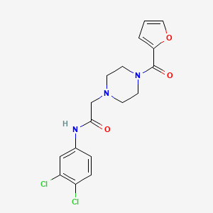 molecular formula C17H17Cl2N3O3 B5175255 N-(3,4-dichlorophenyl)-2-[4-(2-furoyl)-1-piperazinyl]acetamide 