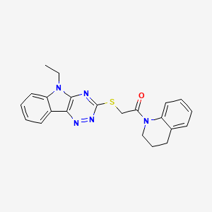 3-{[2-(3,4-dihydro-1(2H)-quinolinyl)-2-oxoethyl]thio}-5-ethyl-5H-[1,2,4]triazino[5,6-b]indole