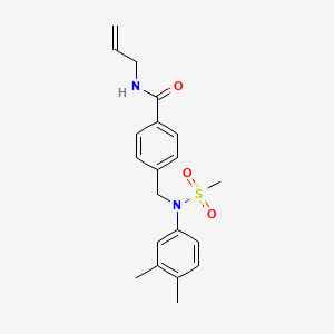 molecular formula C20H24N2O3S B5175273 N-allyl-4-{[(3,4-dimethylphenyl)(methylsulfonyl)amino]methyl}benzamide 