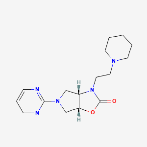 (3aS*,6aR*)-3-[2-(1-piperidinyl)ethyl]-5-(2-pyrimidinyl)hexahydro-2H-pyrrolo[3,4-d][1,3]oxazol-2-one